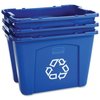 Rubbermaid Commercial 14 gal Rectangular 14-gallon Recycling Box, Blue, Polyethylene RCP571473BE